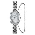 Poze Poze Quartz Analog Silver Dial Silver Metal Strap Watch For Women - image number 1