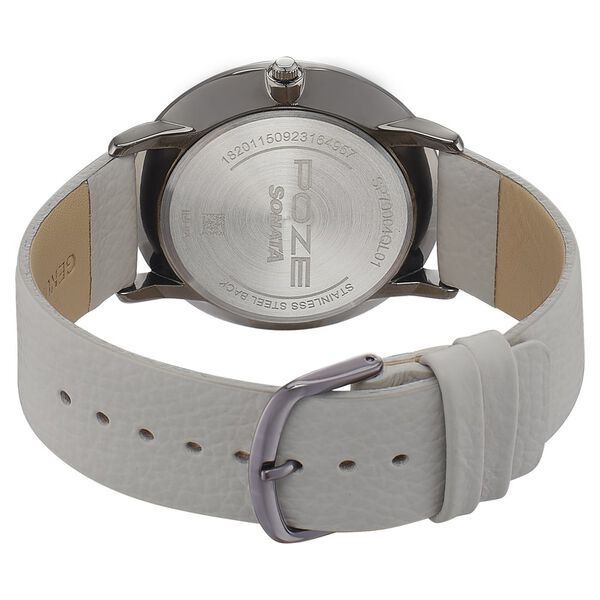 Poze by Sonata Quartz Analog Grey Dial Leather Strap Watch for Men - image number 4