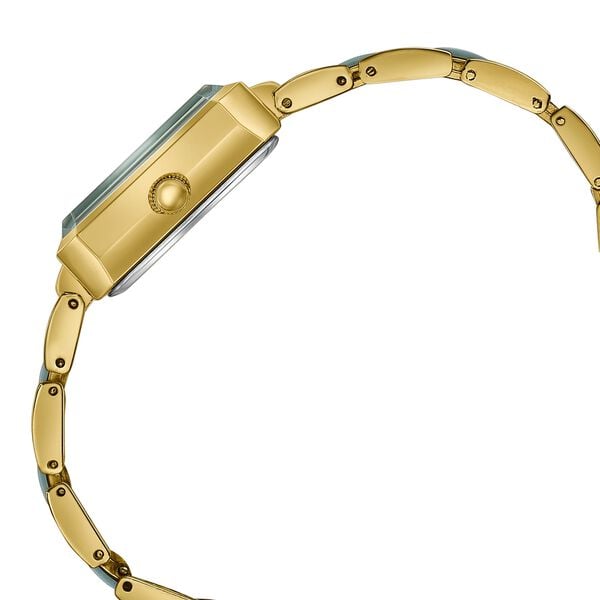 Poze Poze Quartz Analog Blue Dial Two Toned Metal & Plastic Strap Watch For Women - image number 5