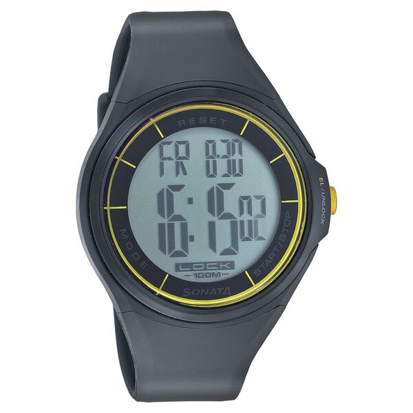 SF Digital Dial Black Plastic Strap Watch for Men - image number 0