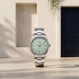 Poze Poze Quartz Analog Green Dial Silver Metal Strap Watch For Men - image number 0