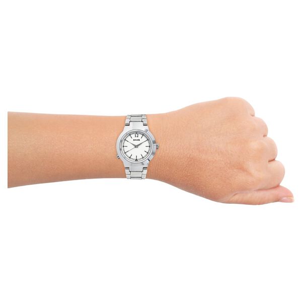 Sonata Act Safety Watch White Dial Women Watch With Stainless Steel Strap - image number 4