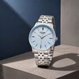 Poze By Sonata Quartz Analog Blue Dial Silver Metal Strap Watch For Men - image number 0