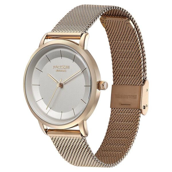 Sonata Poze Quartz Analog White Dial Mesh Strap Watch for Women - image number 3