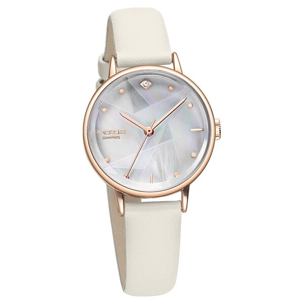 Poze by Sonata Quartz Analog Silver Dial PU Leather Strap Watch for Women - image number 1
