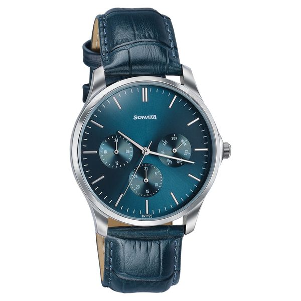 Sonata Men's Work Wear Dark teal dial Watch - Premium Multifunction design for everyday style - image number 1