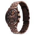 Sonata Eternia Quartz Multifunction Brown Dial Metal Strap Watch For Men - image number 1