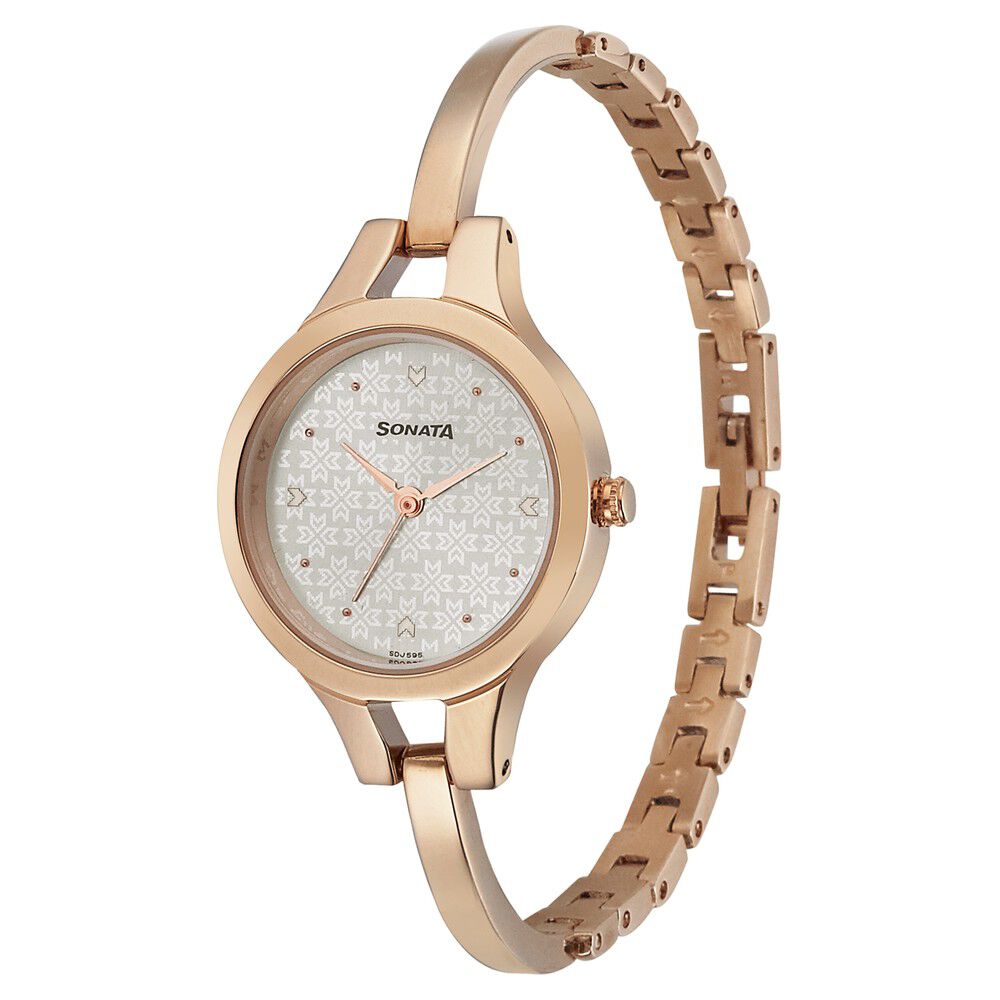 Buy Online Sonata Blush It Up Silver Dial Women Watch With Stainless Steel Strap nr8151wm04 Sonata