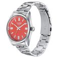 Sonata Poze Quartz Analog Orange Dial Silver Metal Strap Watch For Men - image number 3