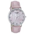 Sonata Poze Quartz Analog Pink Mother Of Pearl Dial Pink Color Leather Strap Watch For Women - image number 2