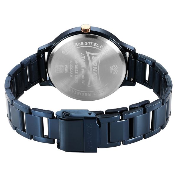Sonata Blush Quartz Analog Blue dial Stainless Steel Strap Watch for Women - image number 3