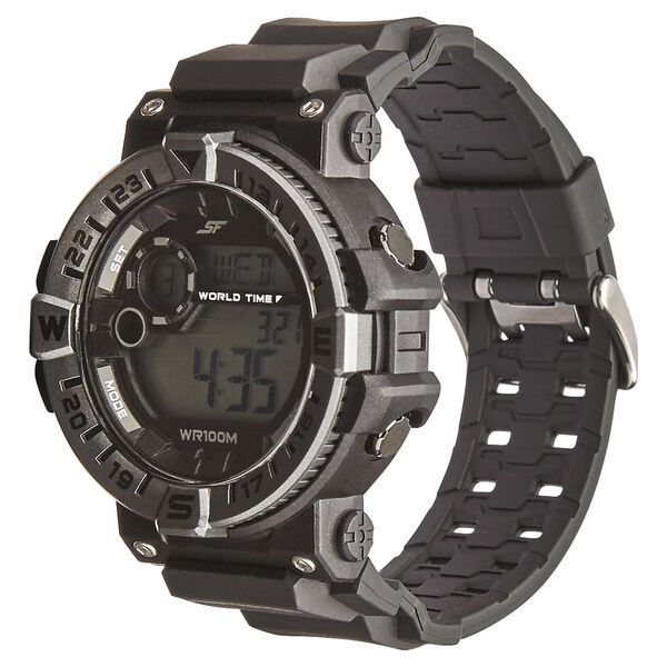 SF Digital Dial Plastic Strap Watch for Men - image number 1