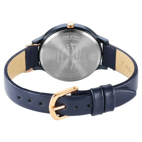 Sonata Blush Quartz Analog Blue dial Leather Strap Watch for Women - image number 3