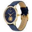 Sonata Gold Blue Dial Leather Strap Watch for Men with 22K Tanishq Gold Coin - image number 2