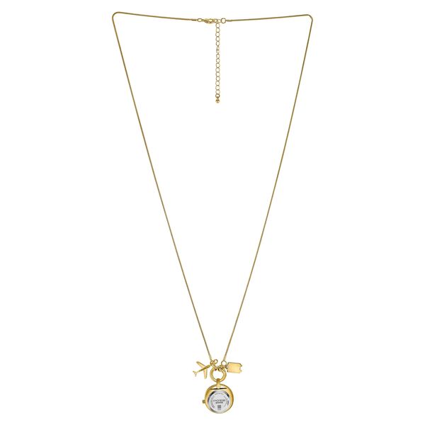 Poze By Sonata Quartz Analog Mother of Pearl Dial Golden Locket Watch For Women - image number 2