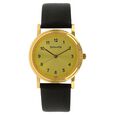 Sonata Quartz Analog with Day and Date Champagne Dial Leather Strap Watch for Men
