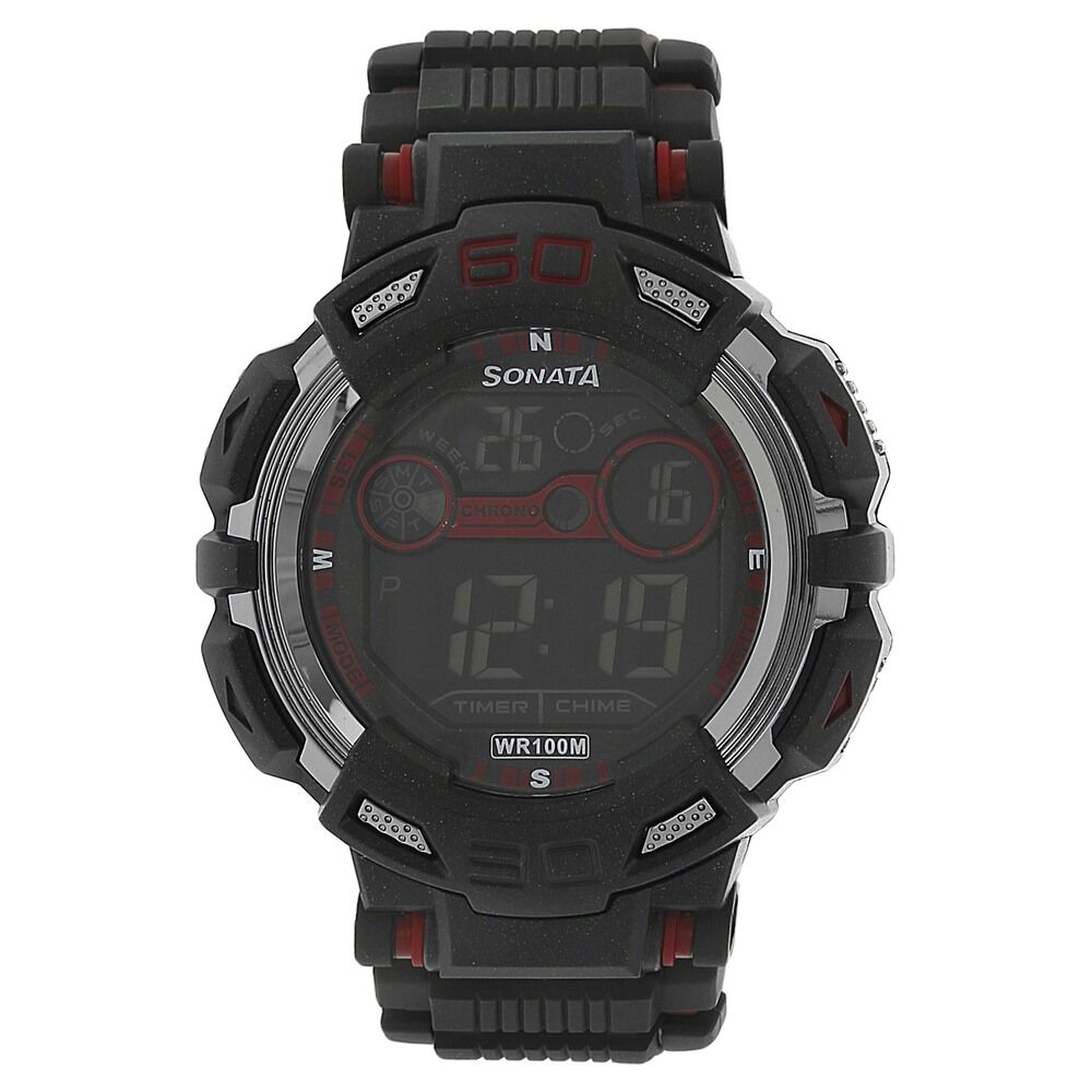 SF Digital Dial Plastic Strap Watch for Men