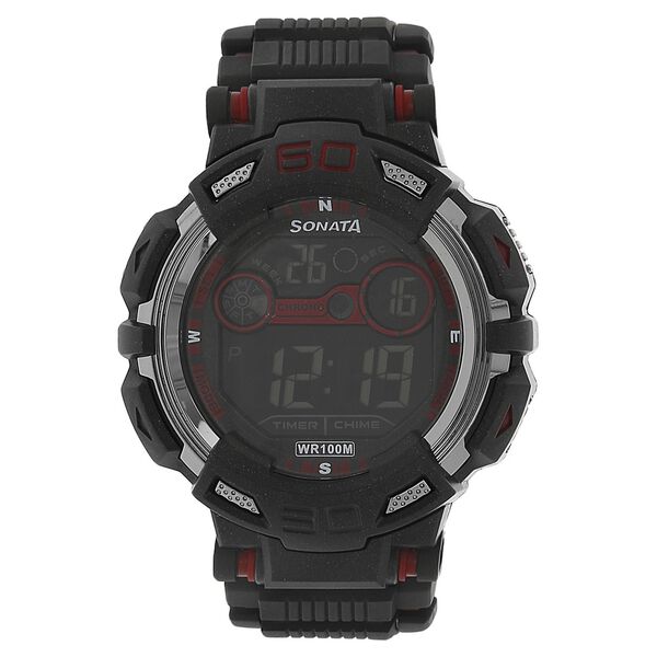 SF Digital Dial Plastic Strap Watch for Men - image number 0