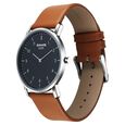 Sonata Sleek Quartz Analog Grey Dial Tan Leather Strap Watch For Men - image number 2