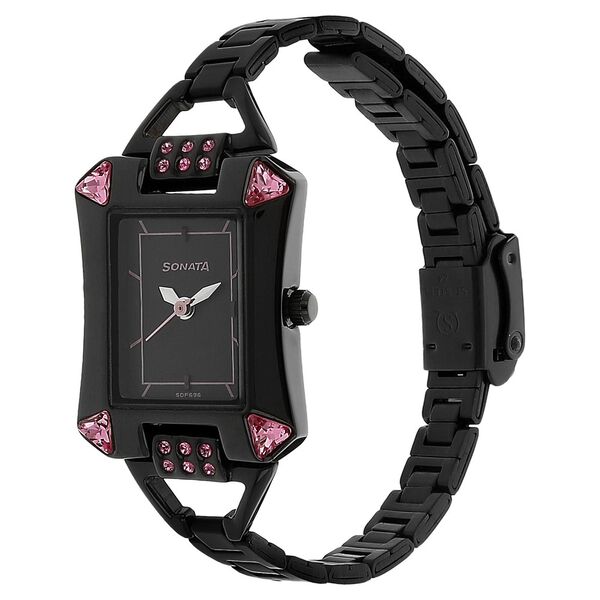 Sonata Quartz Analog Pink Dial Stainless Steel Strap Watch for Women - image number 1