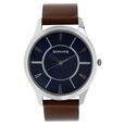 Sonata Quartz Analog Silver Dial Stainless Steel Strap Watch for Men