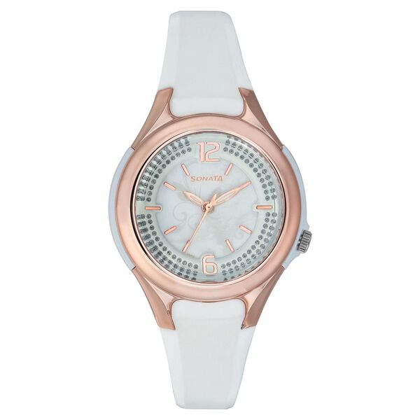 SF By Sonata Mother of Pearl Dial Women Watch With Plastic Strap - image number 0