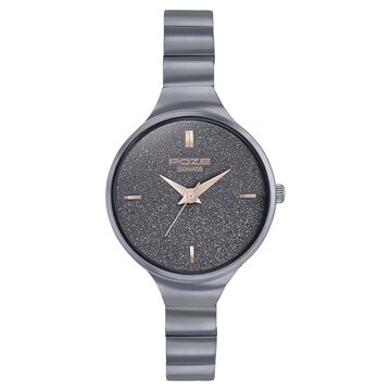 Poze by Sonata Quartz Analog Grey Dial Metal Strap Watch for Women