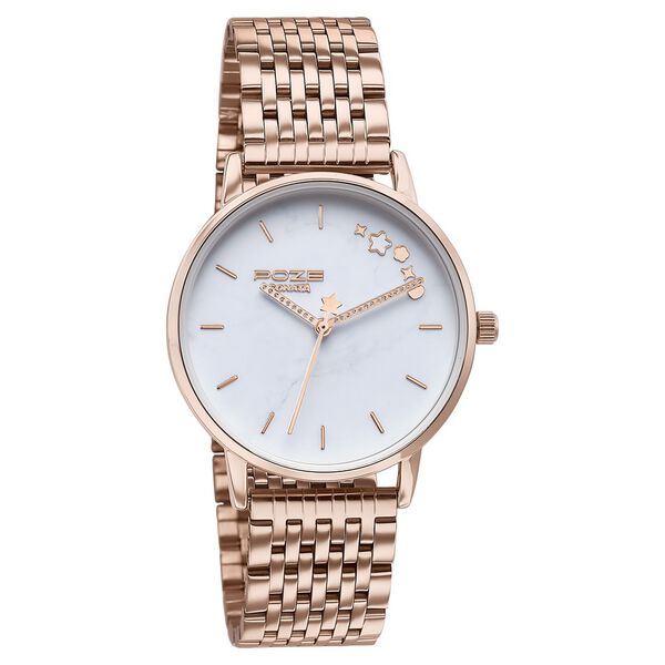 Sonata Poze Quartz Analog White Dial Metal Strap Watch For Women - image number 1
