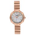 Poze Poze Quartz Analog White Dial Rose Gold Stainless Steel Strap Watch For Women - image number 1