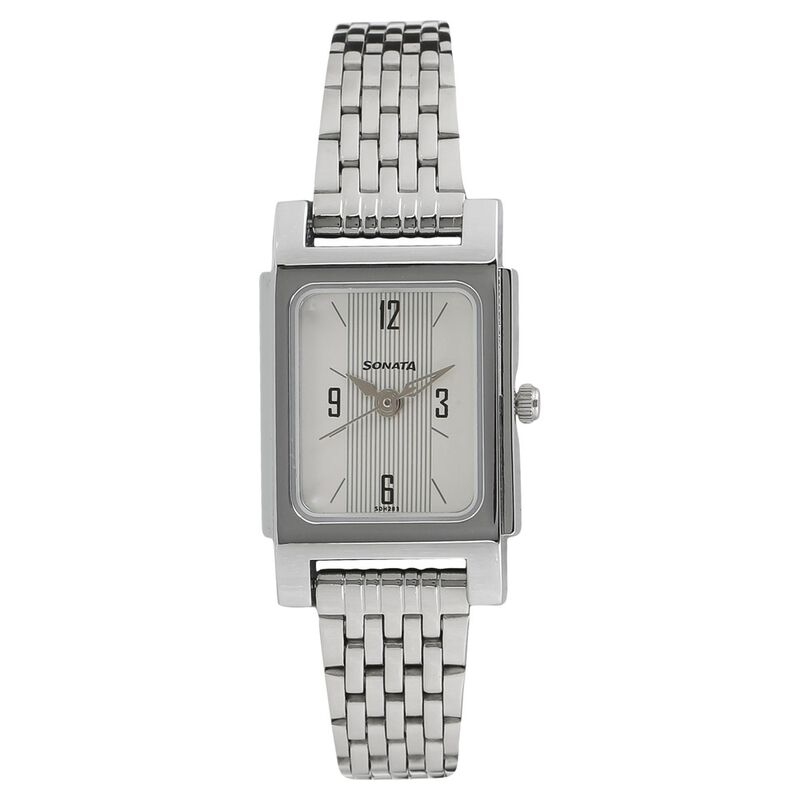 Sonata Essentials White Dial Women Watch With Stainless Steel Strap - image number 0