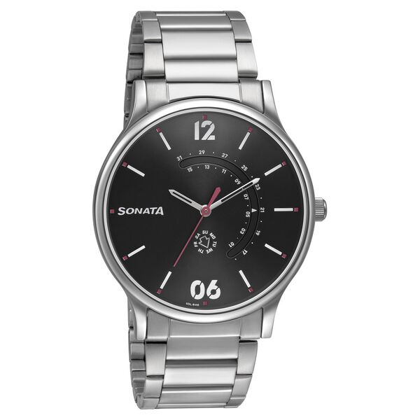 Sonata RPM Quartz Analog with Day and Date Brown Dial Stainless Steel Strap Watch for Men - image number 0