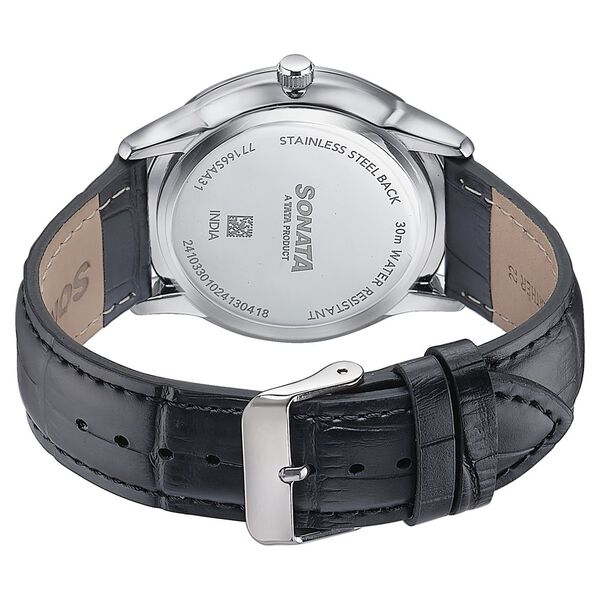 Sonata Wedding Edit Quartz Analog with Date Green Dial Leather Strap Watch For Men - image number 5