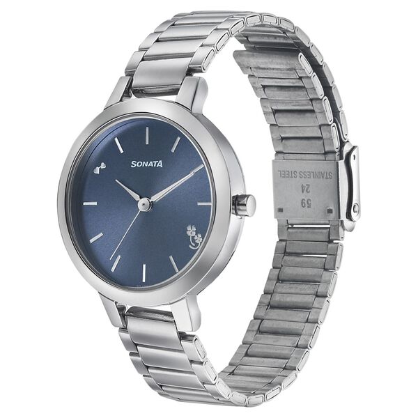 Sonata Play Blue Dial Women Watch With Stainless Steel Strap - image number 1