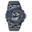 SF Quartz Analog Digital Black Dial Plastic Strap Watch for Men