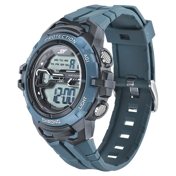 SF Digital Dial Blue Polyurethane Strap Watch For Men - image number 1