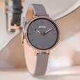 Sonata Quartz Analog Grey Dial Grey Leather Strap Watch For Women - image number 0