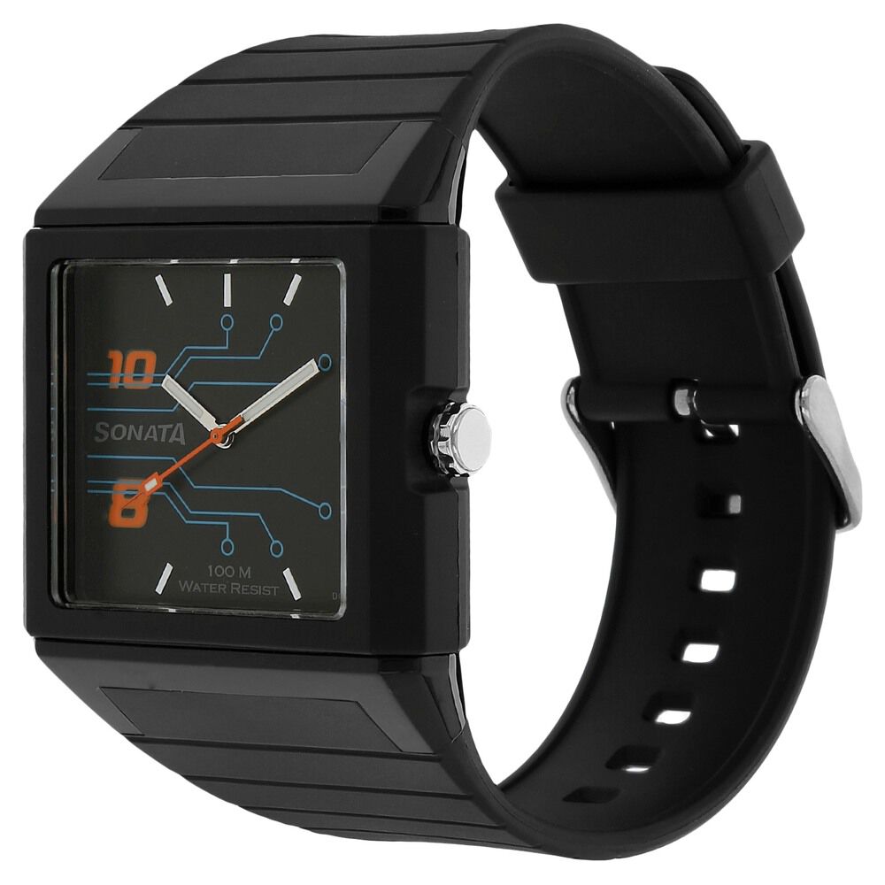 Sonata 7988pp03 men's watch belt top