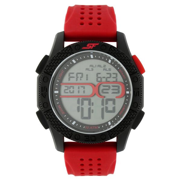 SF Carbon Series Digital Dial Unisex Watch With Plastic Strap - image number 0