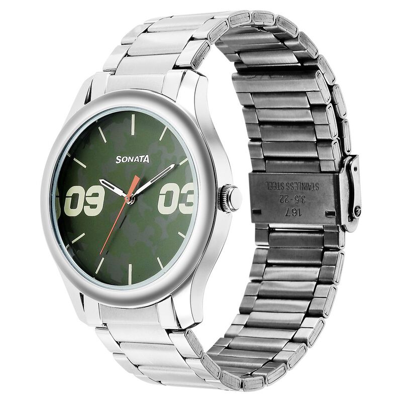 Sonata Quartz Analog Multicoloured Dial Stainless Steel Strap Watch for Men - image number 1