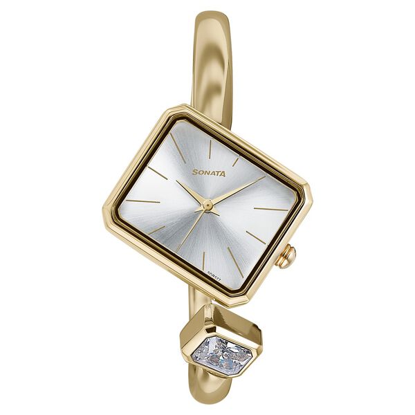 Sonata Wedding Edit Quartz Analog Champagne Dial Metal Strap Watch For Women - image number 1