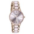 Sonata Poze Quartz Analog Pink Dial Rose Gold Color Metal With Crystal Strap Watch For Women - image number 2