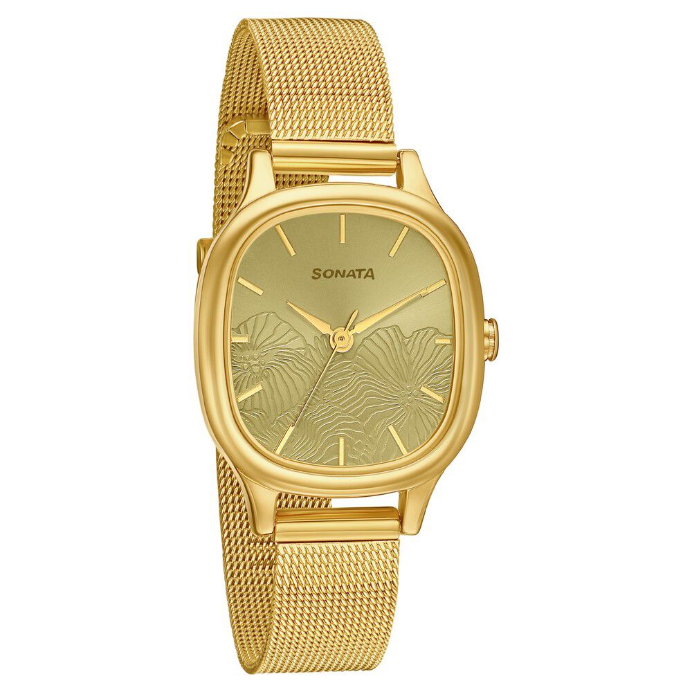 Sonata Linnea Green Dial Women Watch With Stainless Steel Strap-image-16