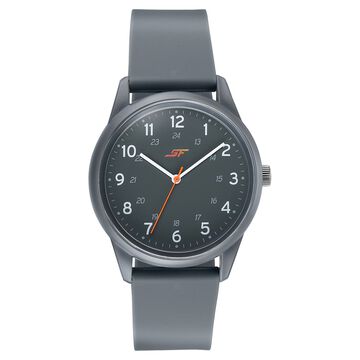 Sonata SF Field watch Quartz Analog Black Dial Grey Silicone Strap Watch For Men