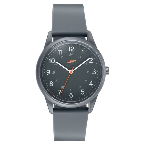 Sonata SF Field watch Quartz Analog Black Dial Grey Silicone Strap Watch For Men - image number 0