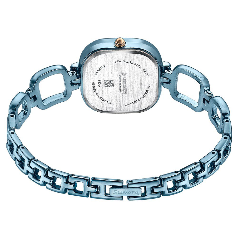 Buy Online Sonata Colours of Earth Quartz Analog Blue Dial Metal