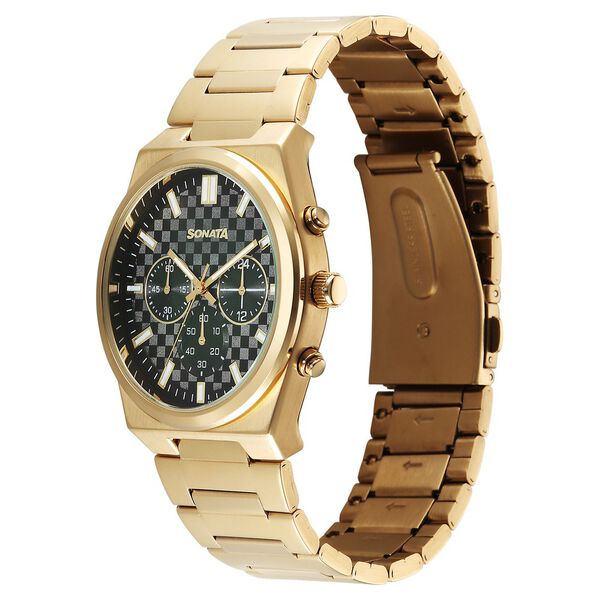 Sonata Festive Quartz Analog Multicoloured Dial Metal Strap Watch For Men - image number 1