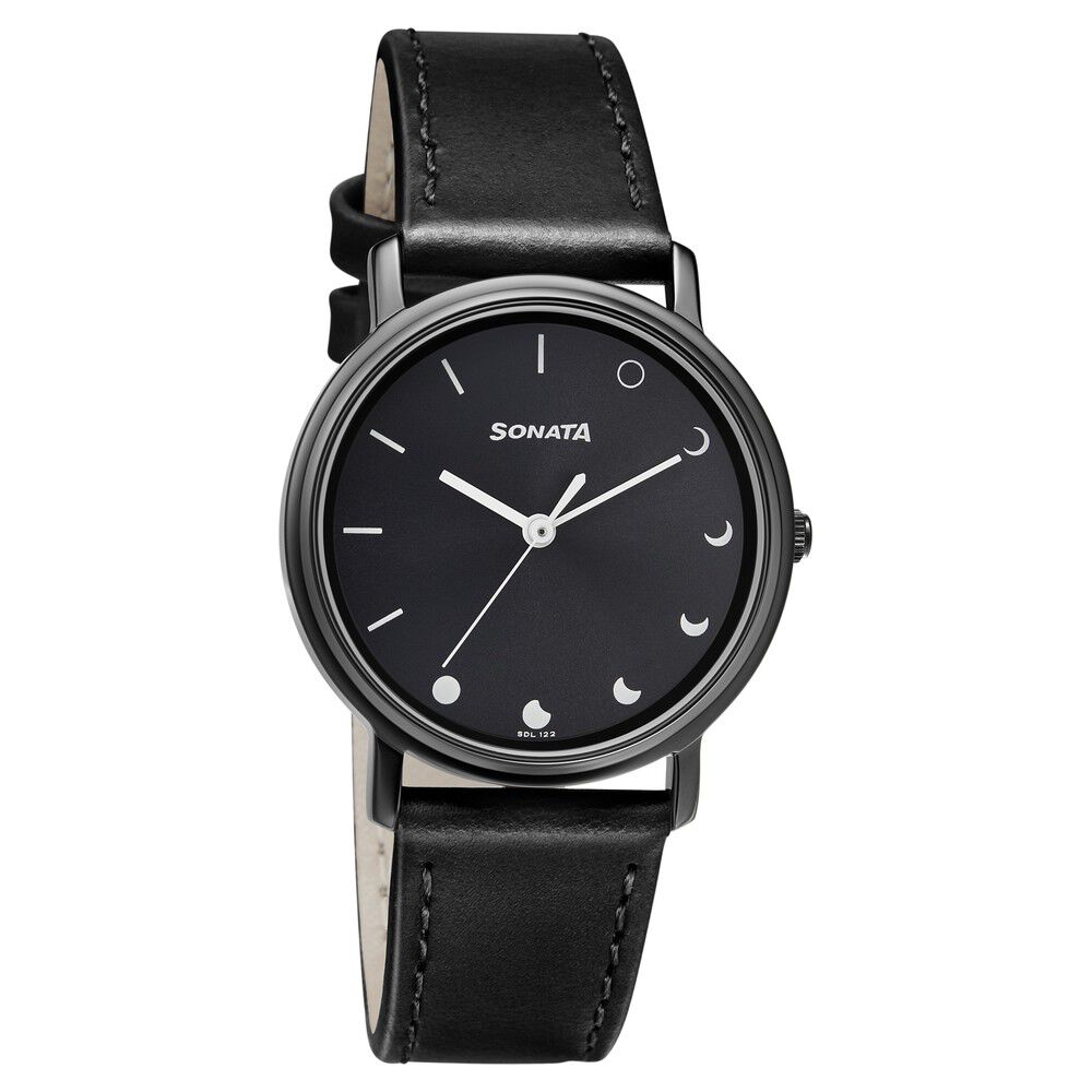 Black sonata watch best sale