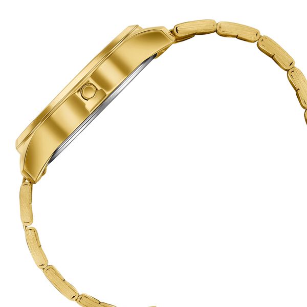 Sonata Traditional Essentials Gold Dial Gold-Tone Stainless Steel Strap Watch - image number 4