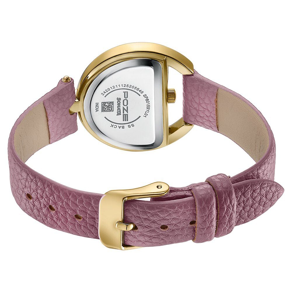 Buy Online Poze By Sonata Quartz Analog Purple Dial Purple PU