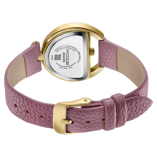 Poze By Sonata Quartz Analog Purple Dial Purple PU Leather Strap Watch For Women - image number 6